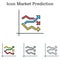 Market Prediction flat icon design for infographics and businesses