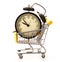 Market pushcart with clock