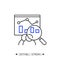 Market research line icon. Editable illustration