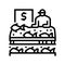 market seafood line icon vector illustration