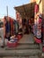 A market(souk) bazaar in touristic city Ouargla Algeria. Traditional cloth souvenir market is the
