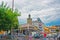 Market square in city center in Vevey of Vaud Switzerland