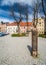 Market square in Duszniki-Zdroj resort with a stone pillory