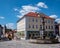 Market square Eisfeld in the Thuringian Forest, Eastern Germany