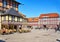 Market square with old historic houses in the old town of Wernigerode. Saxony-Anhalt, Germany