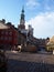 Market Square, town hall and garbled buildings of Poznan