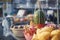 Market stall with a diverse selection of tropical fruit