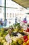 Market stall fruit vegetables