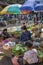 Market stall selling Betel Leaf - Myanmar (Burma)