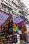 Market stalls in front of apartment buildings in Hong Kong