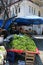 Market stalls on a street market in Bursa, Turkey.