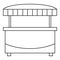 Market stand kiosk stall icon, outline style