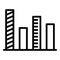 Market statistics icon, outline style