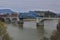 The Market Street Bridge or John Ross Bridge over The Tennessee River. Chattanooga, TN, USA