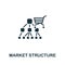 Market Structure icon. Monochrome simple Global Business icon for templates, web design and infographics