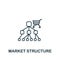 Market Structure icon. Monochrome simple Global Business icon for templates, web design and infographics