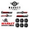 Market tires logo vector