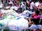 Market vendor selling textile and fabric products quiapo in the philippines