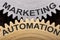 Marketing Automation Concept On Interlocked Cogwheels