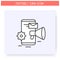 Marketing automation line icon. Editable