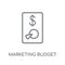 marketing budget linear icon. Modern outline marketing budget lo