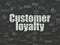 Marketing concept: Customer Loyalty on wall background