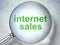 Marketing concept: Internet Sales with optical glass