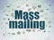 Marketing concept: Mass Mailing on Digital Data Paper background