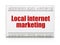 Marketing concept: newspaper headline Local Internet Marketing