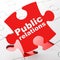 Marketing concept: Public Relations on puzzle background