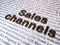 Marketing concept: Sales Channels on Business background