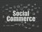 Marketing concept: Social Commerce on wall background