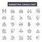 Marketing consultant line icons, signs, vector set, linear concept, outline illustration