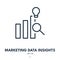 Marketing Data Insights Icon. Statistics, Chart, Metrics. Editable Stroke. Vector Icon