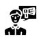 marketing director glyph icon vector illustration