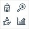 marketing and growth line icons. linear set. quality vector line set such as profits, customer, search