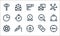 marketing line icons. linear set. quality vector line set such as key word, targeting, world wide web, keywording, growth, pie