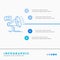marketing, megaphone, announcement, promo, promotion Infographics Template for Website and Presentation. Line Blue icon