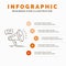 marketing, megaphone, announcement, promo, promotion Infographics Template for Website and Presentation. Line Gray icon with