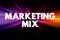 Marketing Mix - foundation model for businesses, historically centered around product, price, place, and promotion, text concept