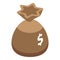 Marketing money bag icon, isometric style