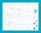 Marketing platform user interface ui. Flat interface elements set of e-commerce platform. Dashboard admin panel with charts, gra