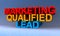 Marketing qualified lead on blue