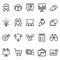 Marketing Related Vector Line Icons.