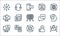 marketing seo business line icons. linear set. quality vector line set such as security, working, money, like, profile, favourite