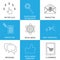 Marketing, social media, seo & e-commerce - concept vector icons