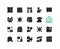 Marketing strategies black glyph icons set on white space