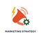 marketing strategy plan icon. megaphone, business promotion, customer attraction concept symbol design, attention announcement,