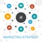 Marketing strategy trendy web concept