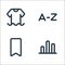 Marketplace line icons.linear set. quality vector line set such as finance, brand, alphabet